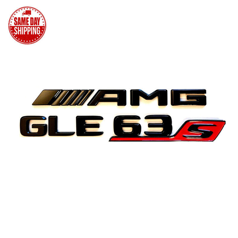 Gloss Black GLE63S+AMG For MERCEDES BENZ W166 W167 GLE63 REAR TRUNK EMBLEM BADGE