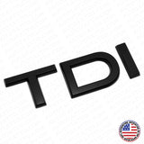 Audi Matte Black TDI Rear Letter Tail Nameplate Trunk Emblem Badge Quattro