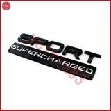6PCS RANGE ROVER & SPORT SUPERCHARGED Black Emblem Logo Front Rear Hood