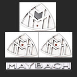 Silver Side Rear Trunk Badge Emblem for Mercedes Benz Maybach S Class S400 S500