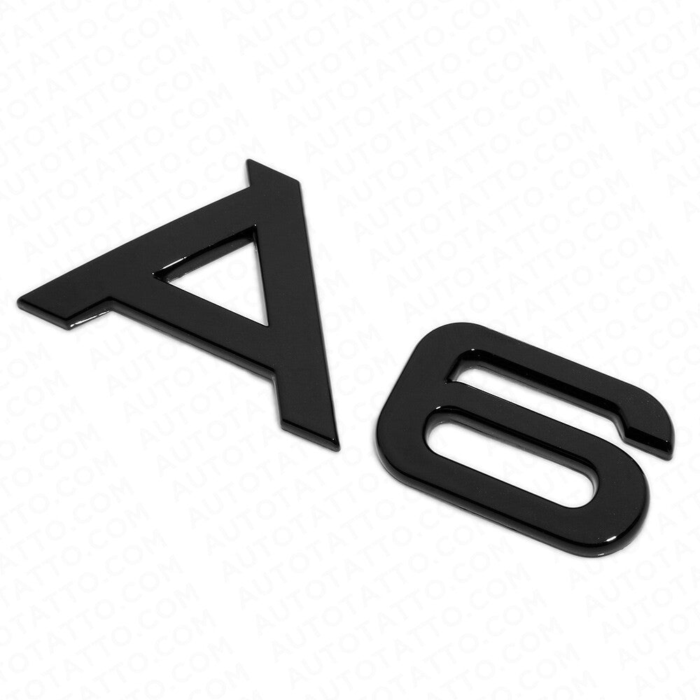 For Audi A6 Gloss Black Rear Letter Tail Badge Trunk Emblem Badge Logo Sport