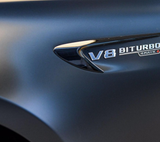 NEW Style Gloss Black V8 BITURBO 4MATIC badge For Mercedes-Benz GLC63 AMG
