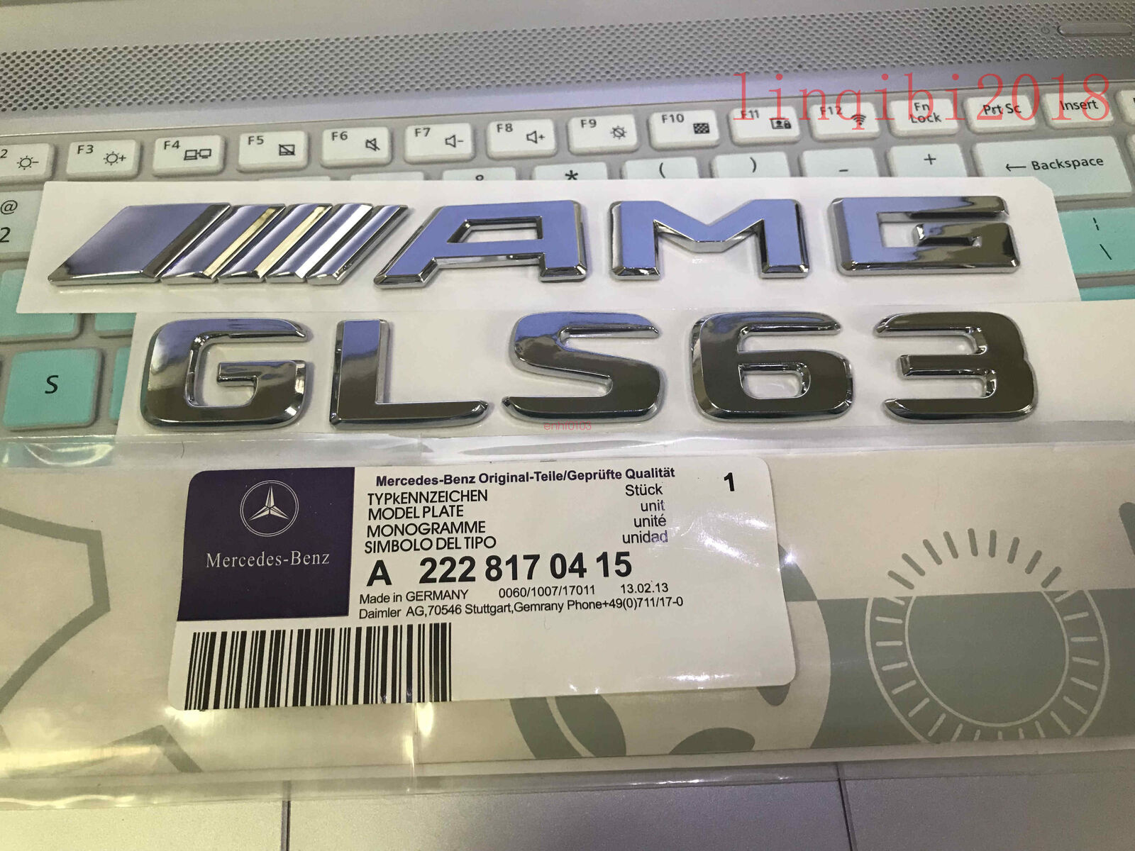 2018 " GLS63 + AMG" High quality Rear Trunk Emblem Decal Badge FOR Mercedes Benz