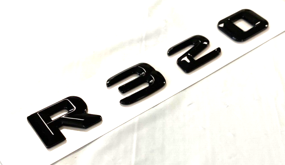 GLOSS BLACK R320 FOR MERCEDES R320 REAR TRUNK LIFTGATE EMBLEM BADGE NAMEPLATE