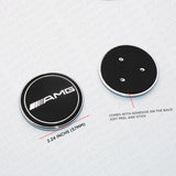 Universal For Mercedes Sport 3D AMG Black Hood Laurel Adhesive Badge Logo Emblem