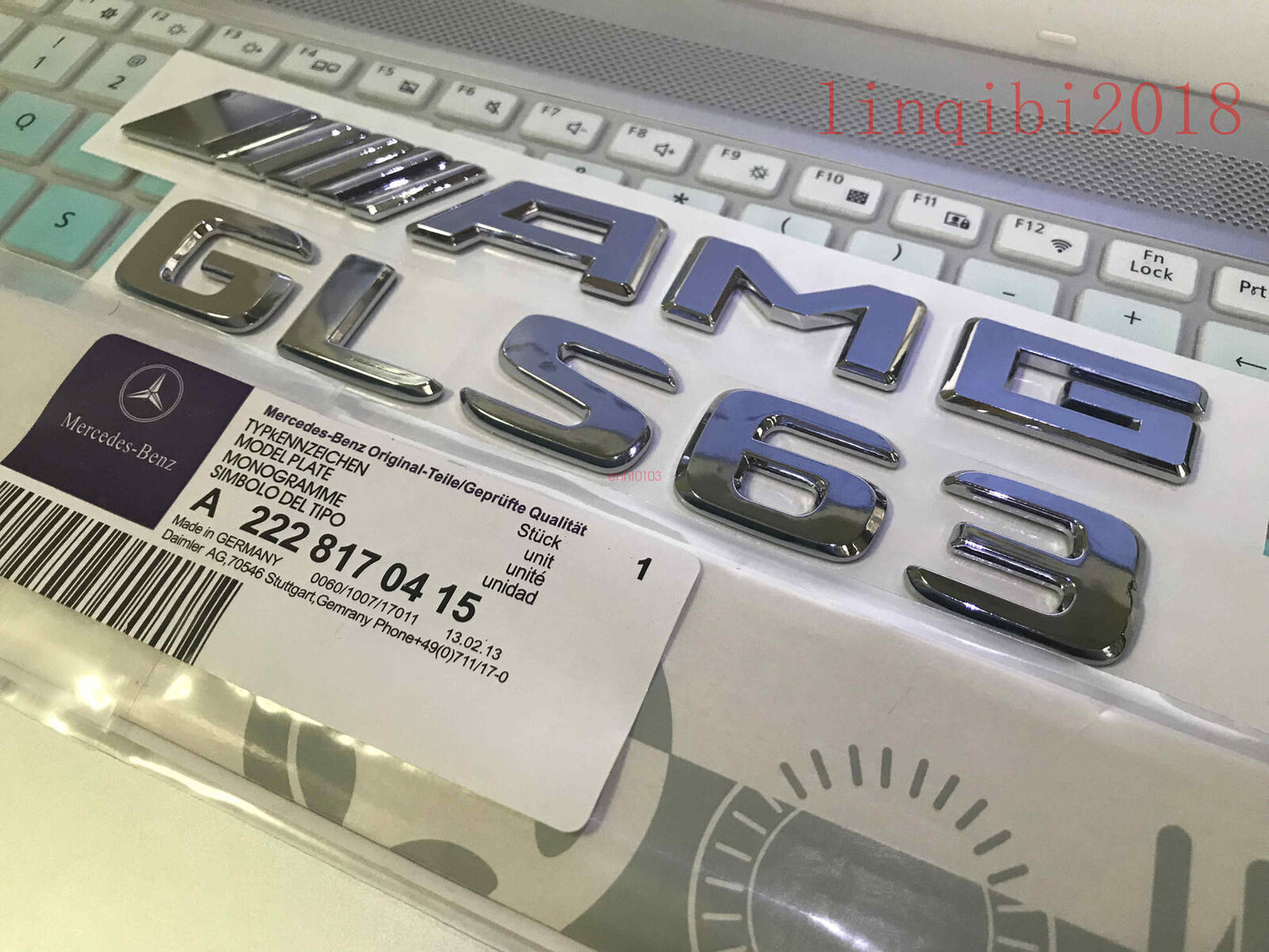 2018 " GLS63 + AMG" High quality Rear Trunk Emblem Decal Badge FOR Mercedes Benz