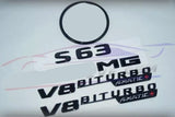 S63 COUPE V8 BITURBO 4MATIC+ Rear Star Emblem Black Combo Set C217 2017+
