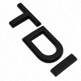 Audi Matte Black TDI Rear Letter Tail Nameplate Trunk Emblem Badge Quattro