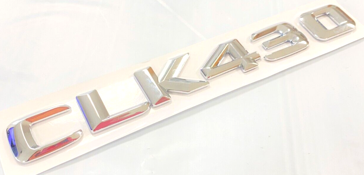 1X CHROME CLK430 FOR MERCEDES Benz CLK430 REAR TRUNK EMBLEM BADGE NAMEPLATE