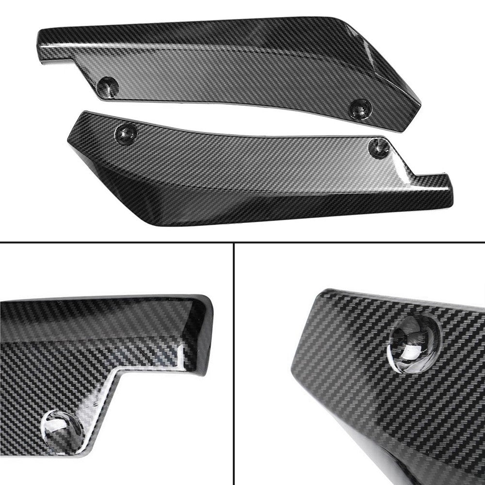 2Pcs Polished Car Rear Bumper Lip Diffuser Splitter Canard Protector Accessories