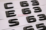Black CLS 63 + S AMG + V8 BITURBO Trunk Emblem Badge Sticker for Mercedes Benz
