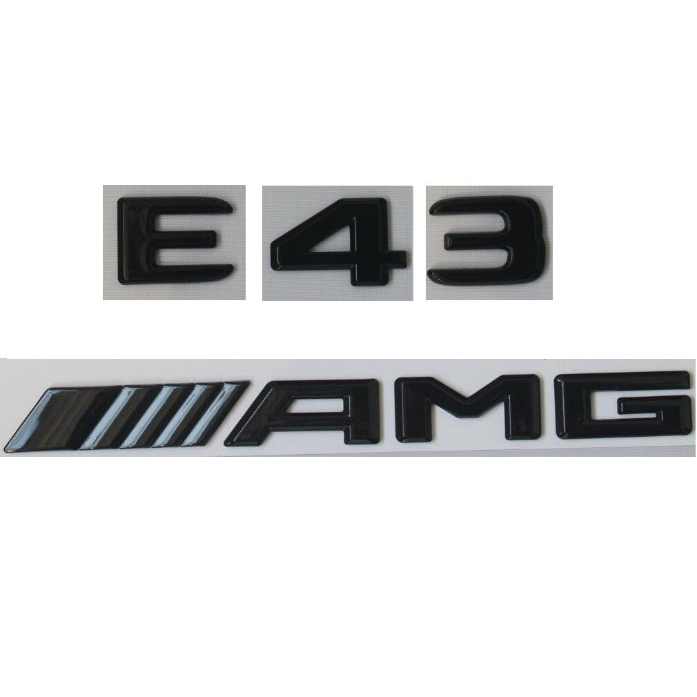 Glossy Black Trunk Letters Emblems Badges Sticker for Mercedes Benz W213 E43 AMG