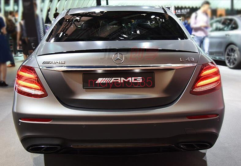 4pcs Chrome E43 AMG BITURBO 4 MATIC Trunk Emblem Badge Sticker for Mercedes Benz
