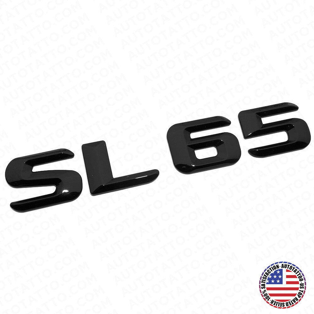 15-16 SL 65 AMG Letter 3D Emblem Trunk Logo Nameplate Badge Decorate Gloss Black