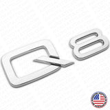 Audi Q8 OEM Chrome Rear Letter Liftgate Badge Trunk Emblem Badge Logo Sport