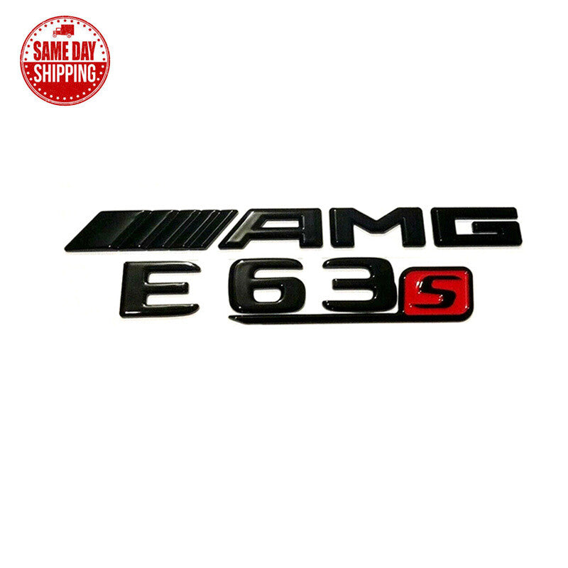Gloss Black/Red E63s AMG V8 BITURBO 4MATIC+ Badge Emblem for Mercedes Benz W213