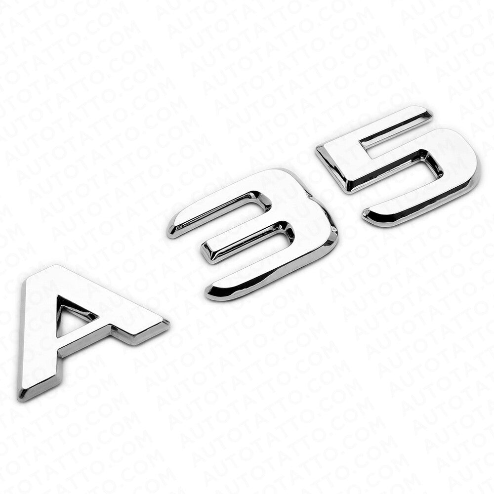 A35 AMG Letter Emblem 3D Trunk Logo Nameplate Badge Decorate Sport OEM Chrome