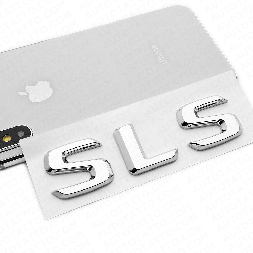 For Benz SLS AMG Letter Emblem Trunk Logo Nameplate Badge Decorate Sport Chrome