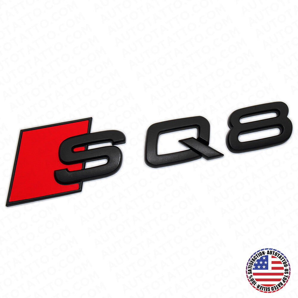 Audi SQ8 Matte Black Rear Letter Liftgate Nameplate Trunk Emblem Badge Sport