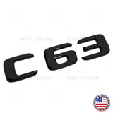 17-21 C 63 AMG Emblem Trunk Lid Letter Logo Nameplate Badge Decorate Gloss Black