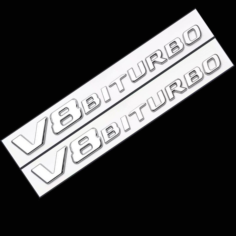3pcs NEW G500 V8 Biturbo Chrome Badge Emblem for Mercedes Benz G 500