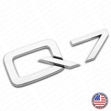Audi Q7 OEM Chrome Rear Letter Liftgate Badge Trunk Emblem Badge Logo Sport