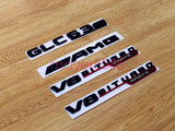 Gloss Black GLC63 GLC63S AMG Biturbo 4matic+ emblem badge For C253 X253 Series