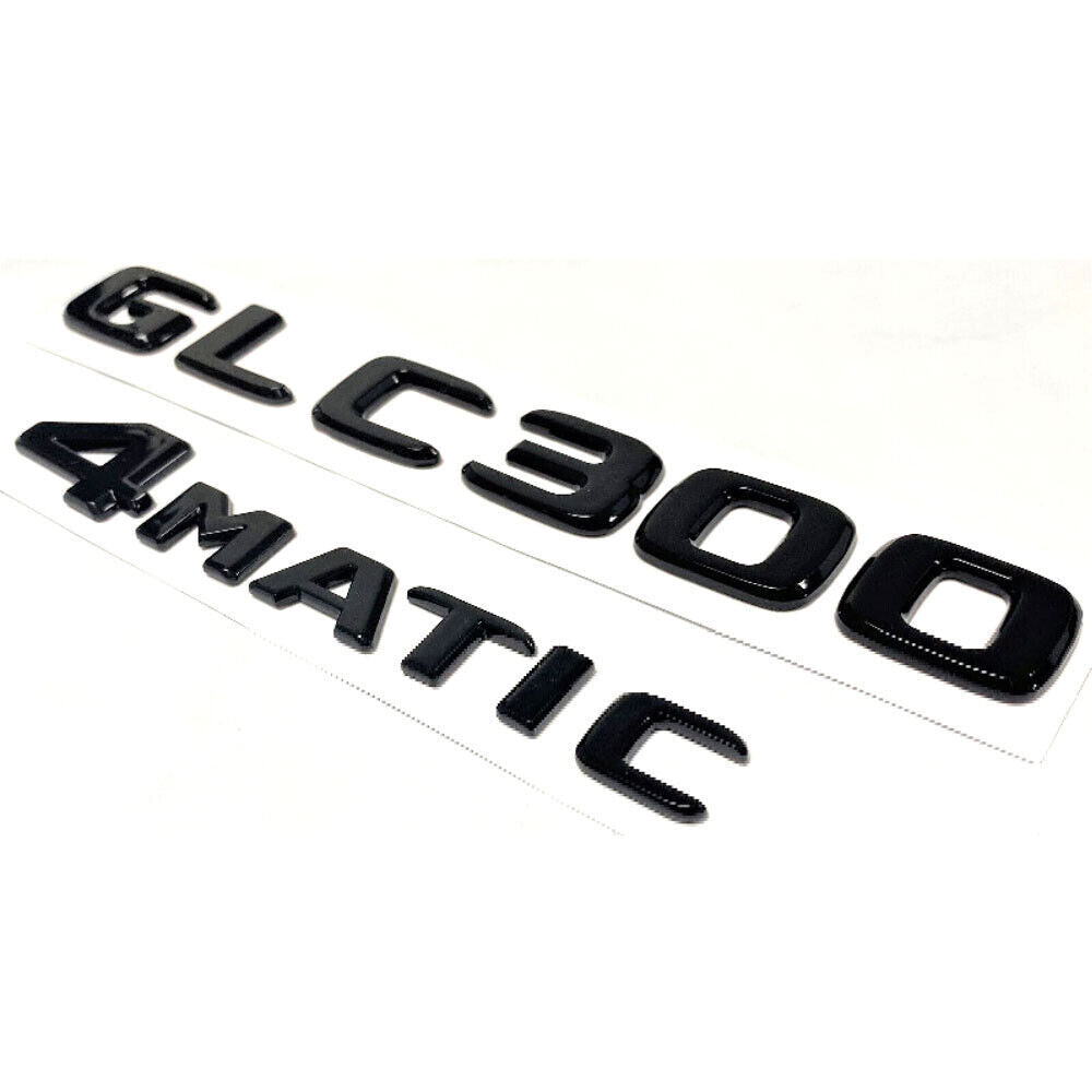 GLC300+4MATIC BLACK REAR TRUNK EMBLEM BADGE NAMEPLATE DECAL NUMBER FOR