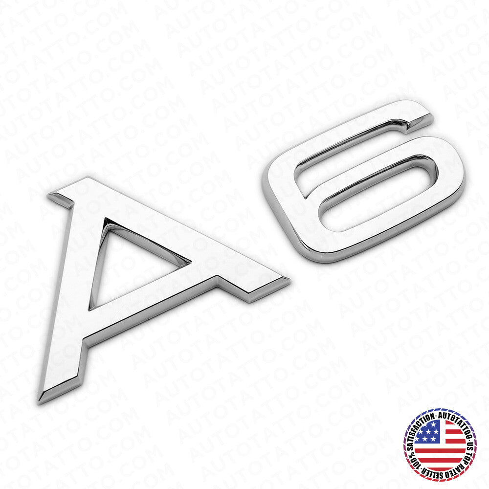 Audi A6 Chrome Rear Letter Tail Trunk Nameplate Emblem Badge Logo Sport Sline