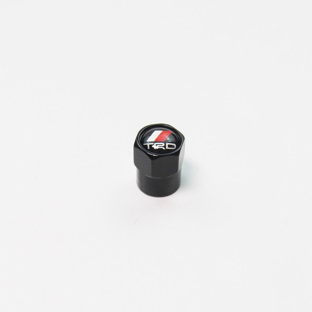 Toyota Compatible with TRD 4Pcs Tire Valve Stem Caps Anodized Aluminum Set - Black