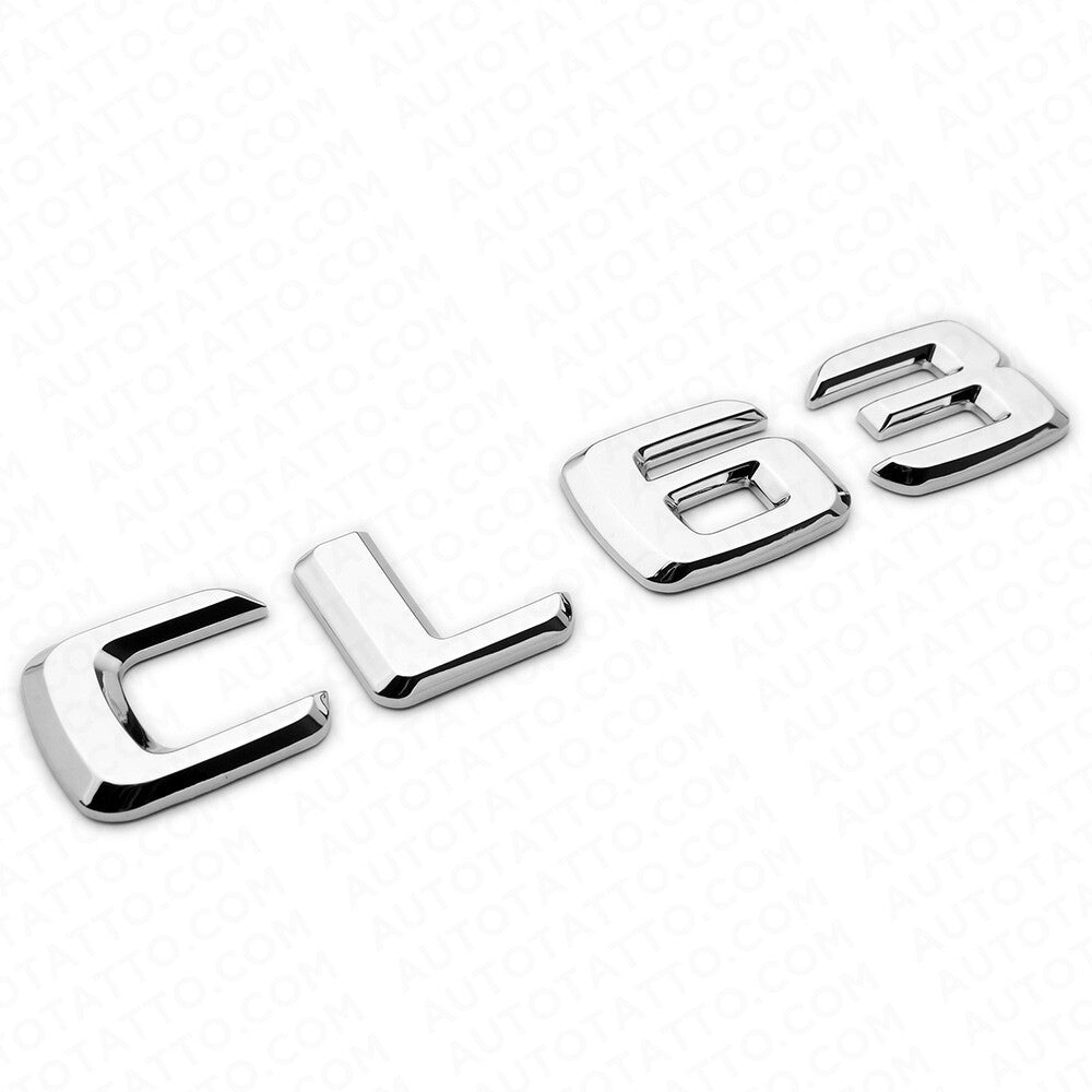 07-15 CL 63 Emblem Trunk Lid Letter Logo Nameplate Badge Decoration AMG Chrome