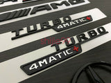 Gloss Black A45S AMG TURBO 4MATIC+ and Rear Star replacement Badge W177 Hatch
