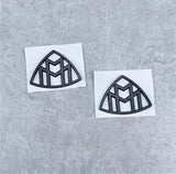 Gloss Black For Mercedes-Benz Maybach LH,RH Side Fender Emblem Badge 2021-24