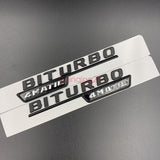 Matte black GLE43 AMG BITURBO 4MATIC Trunk Emblem Badge Sticker Mercedes