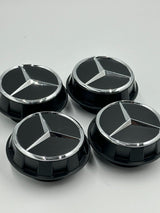 4pcs Mercedes Benz C63s E63s CLS63s AMG Black Chrome Center Caps Screw On 60mm