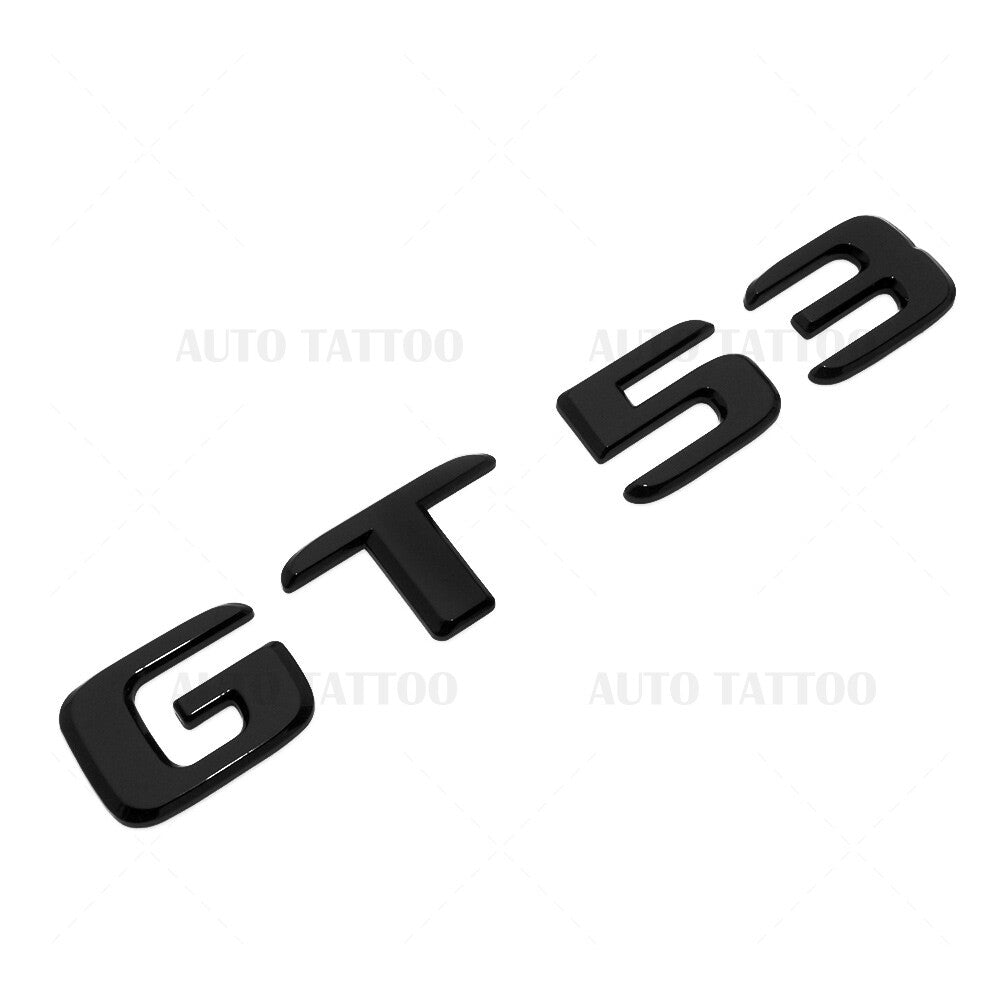 Mercedes AMG GT 53 Letter Emblem Trunk Logo Nameplate Badge Decorate Gloss Black