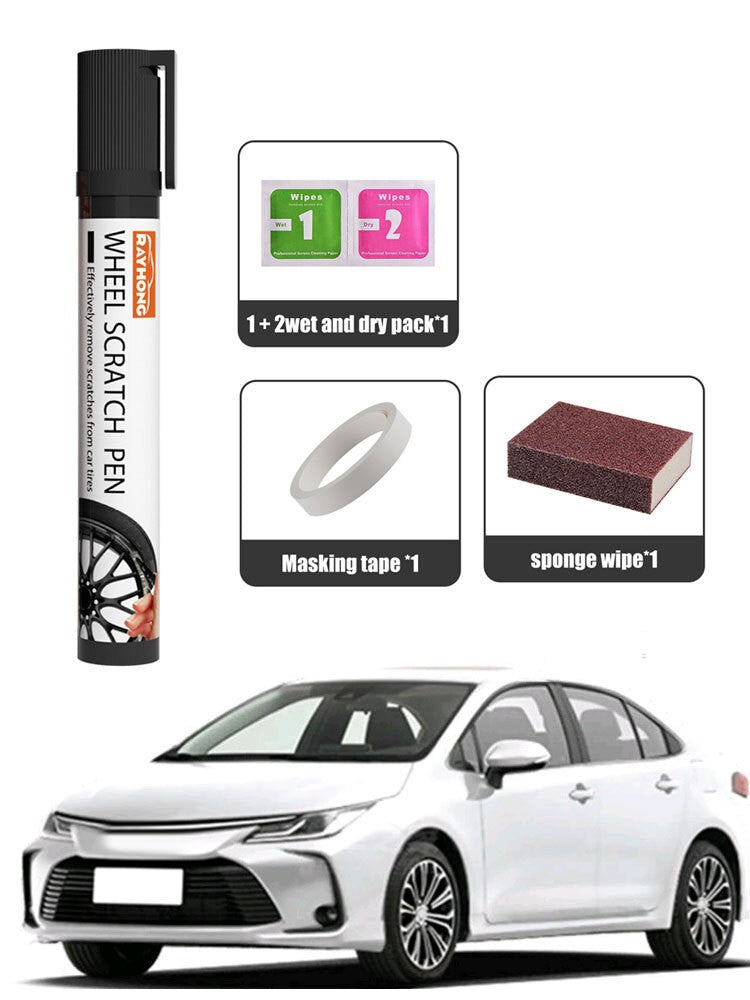 1Set Car Wheel Rim Scratch Repair Pen Touch Up Paint Tool Kit  Car Accessories