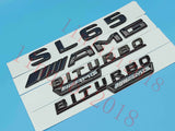 Flat Gloss Black " SL65 AMG BITURBO" Emblem Badge Sticker for Mercedes Benz SL65