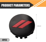 4pc Set 63mm Red // Slash Wheel Center Caps For Dodge Charger Challenger Durango