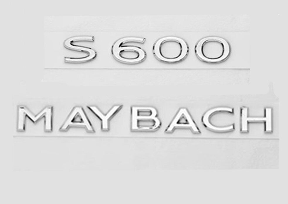 Chrome 3D S600 Maybach Number Trunk Letters Badge Emblems Sticker For Benz