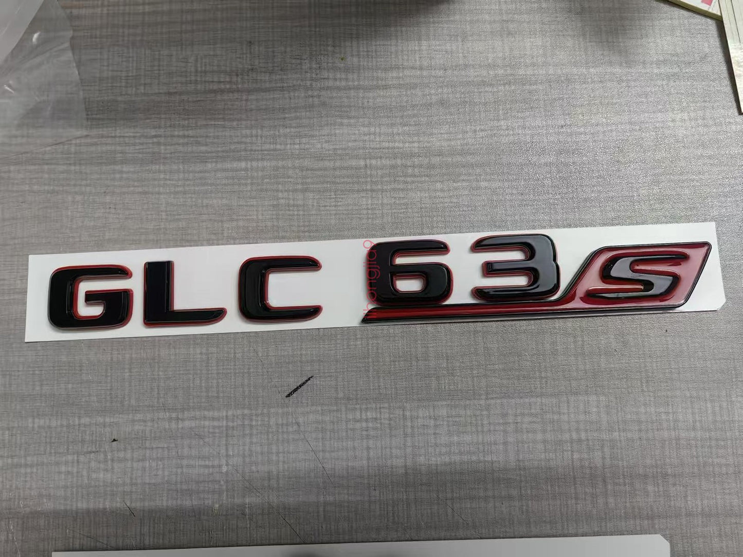 Gloss Black Red GLC63S Number Letters Rear Trunk Badge Emblem for Mercedes Benz