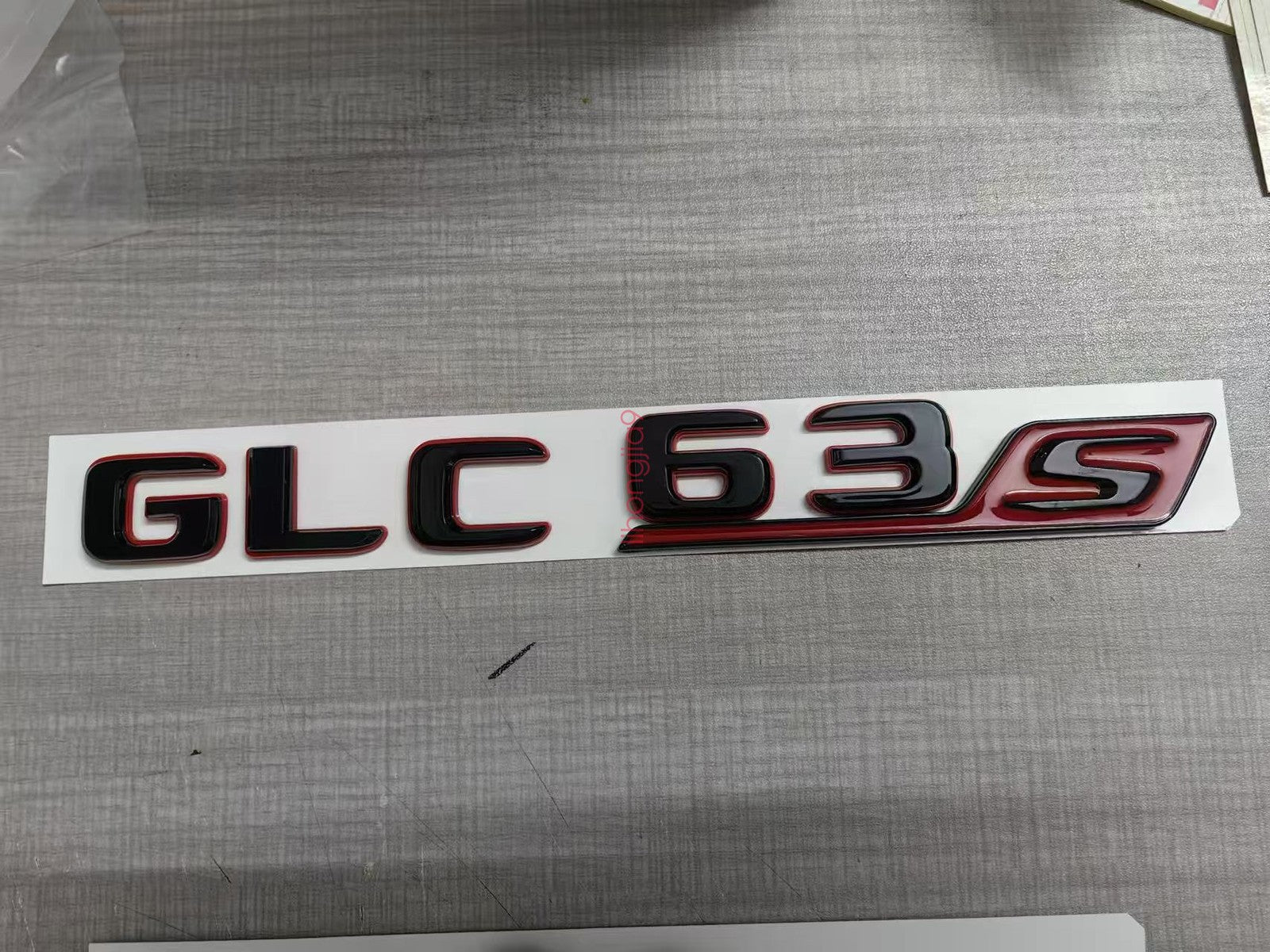 Gloss Black Red GLC63S Number Letters Rear Trunk Badge Emblem for Mercedes Benz
