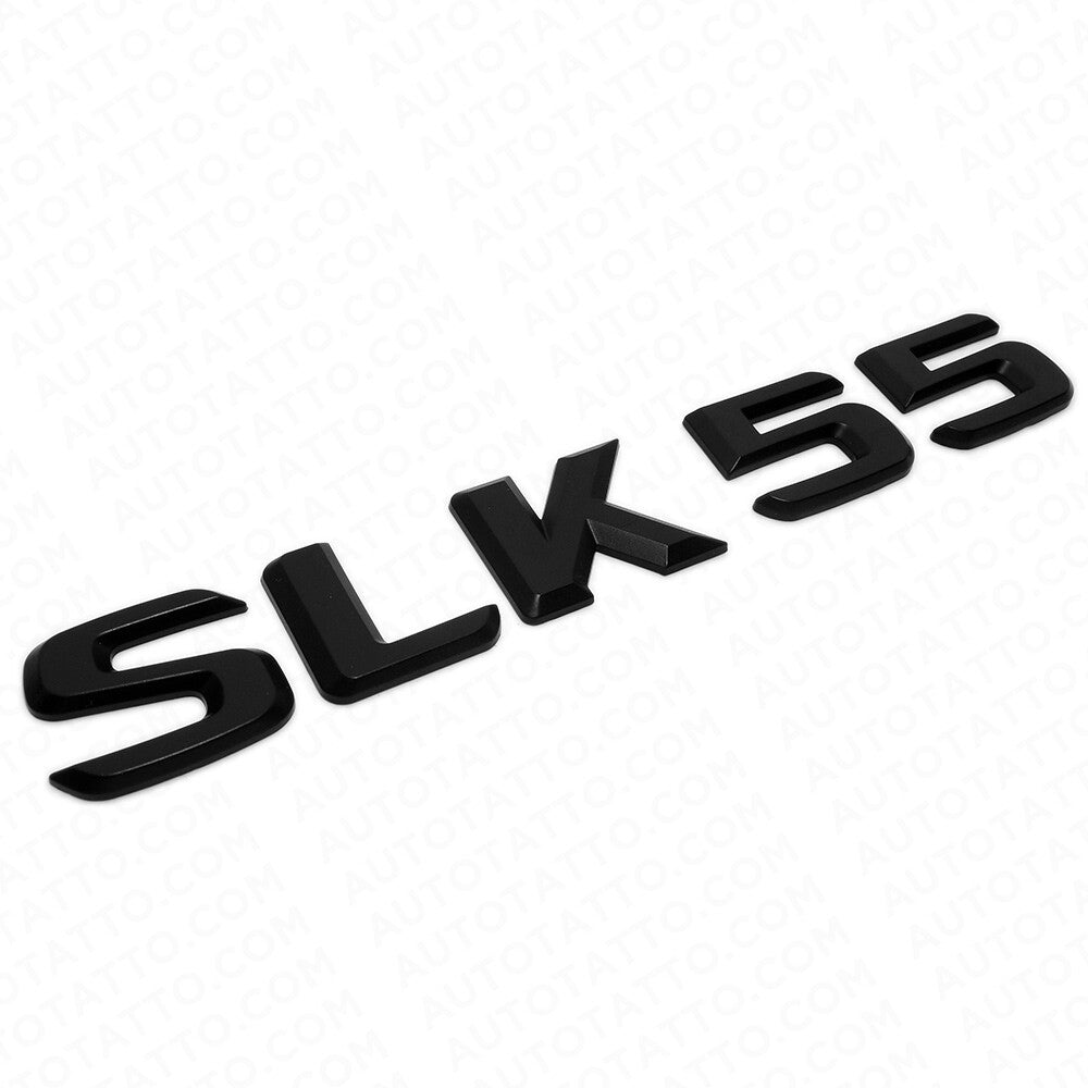 05-16 SLK 55 AMG Letter Emblem Trunk Logo Nameplate Badge Decorate Sport Black