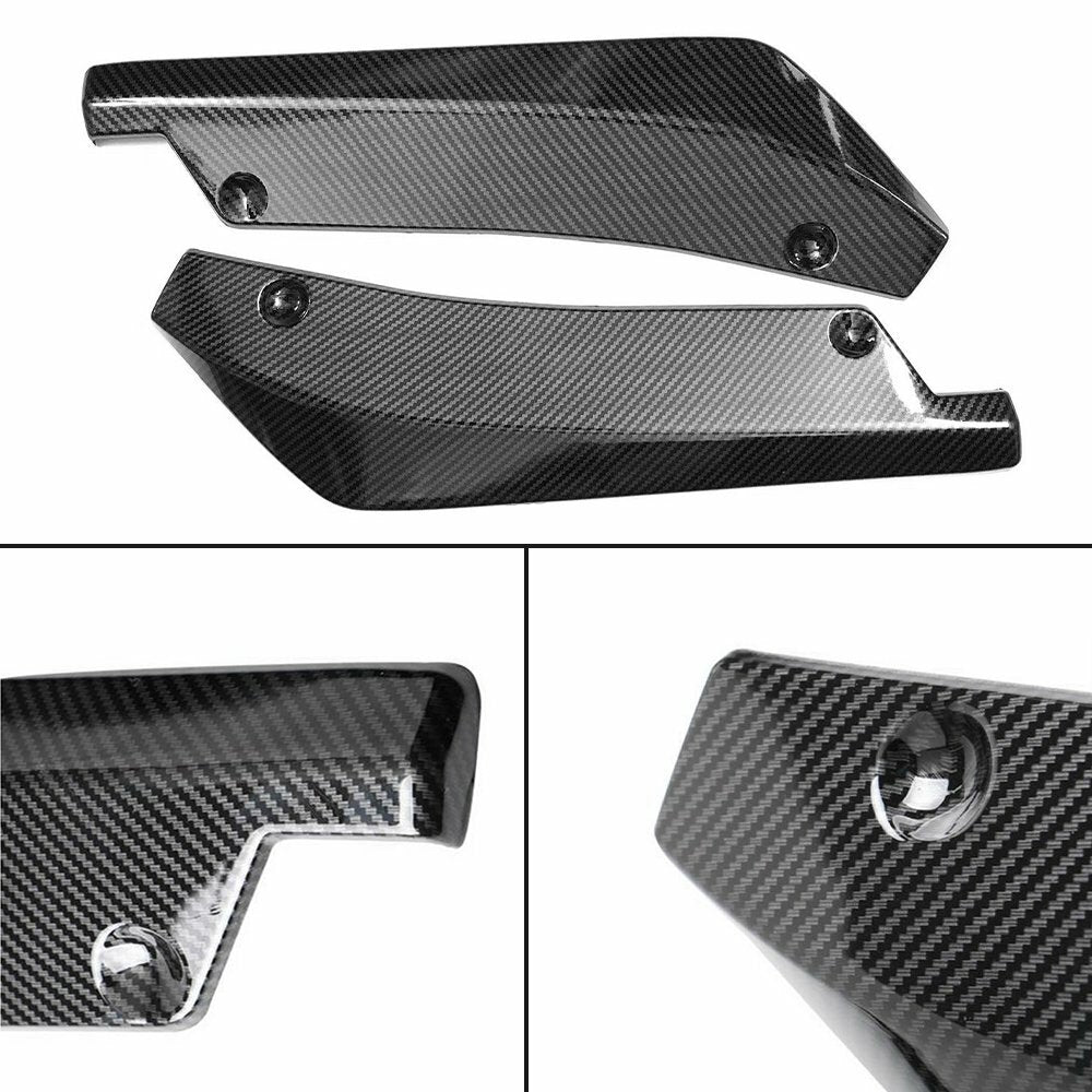 2pcs Polished Car Rear Bumper Lip Diffuser Splitter Canard Protector Accessories