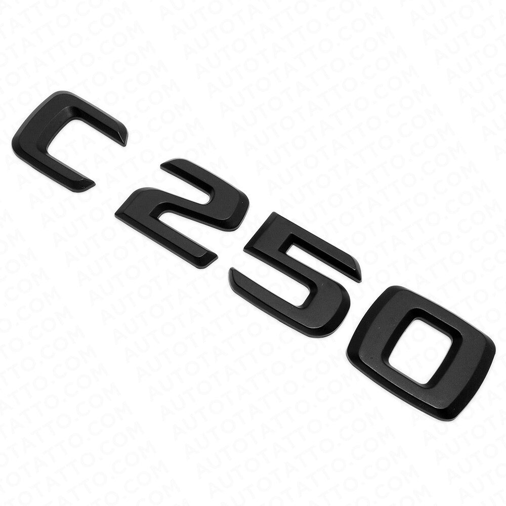 12-15 C 250 Letter Emblem 3D Trunk Logo Nameplate Badge Decoration AMG Black