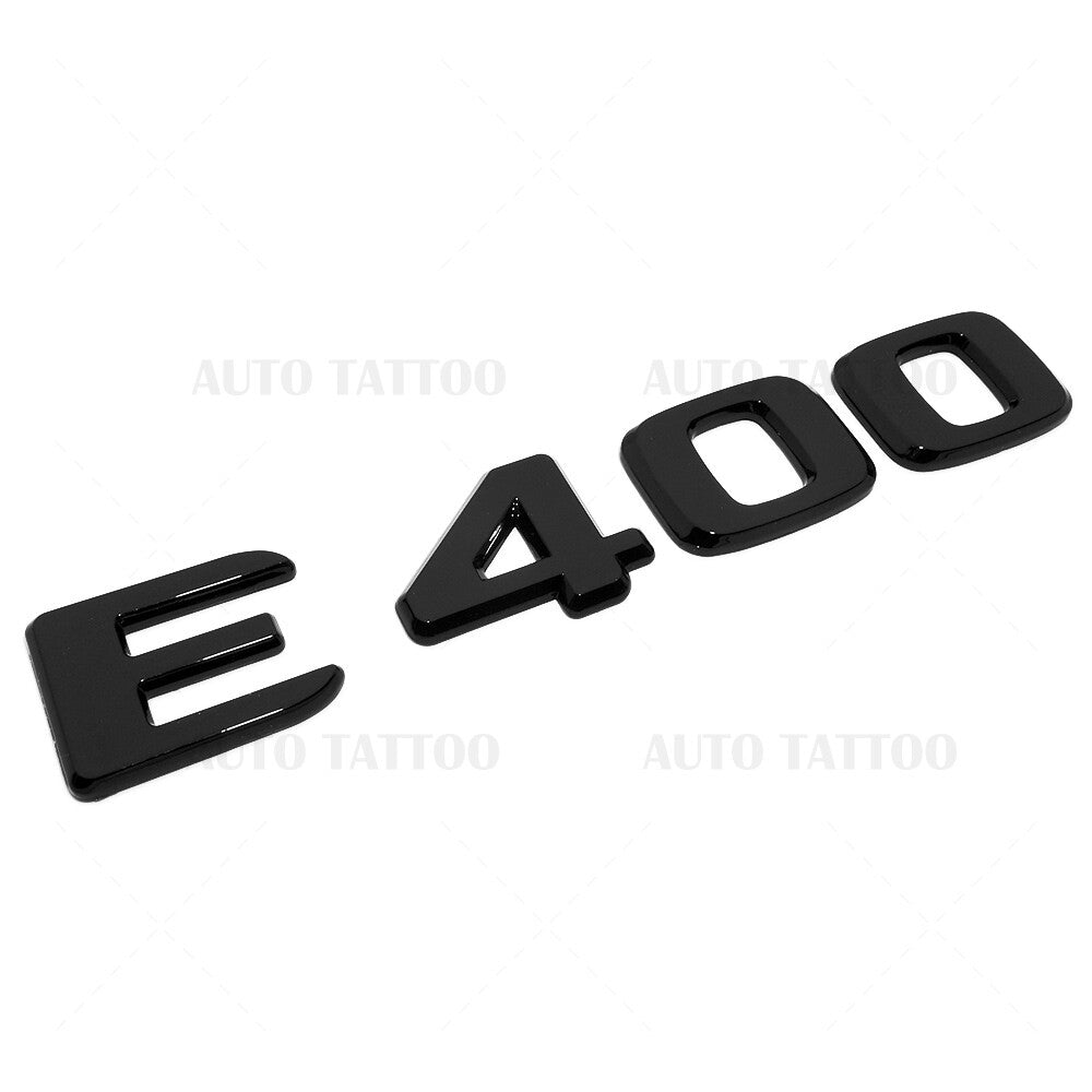 2017+ E400 AMG Letter Emblem 3D Trunk Logo Nameplate Badge Decorate Gloss Black