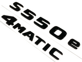 S550e+4MATIC BLACK FOR MERCEDES REAR TRUNK EMBLEM BADGE NAMEPLATE DECAL NUMBER