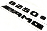 BLACK B250e +AMG FOR MERCEDES REAR TRUNK EMBLEM BADGE NAMEPLATE DECAL NUMBERS