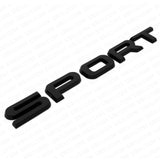 Gloss Black Sport Tailgate Emblem Badge Replaces Range Land Rover Fender Rear
