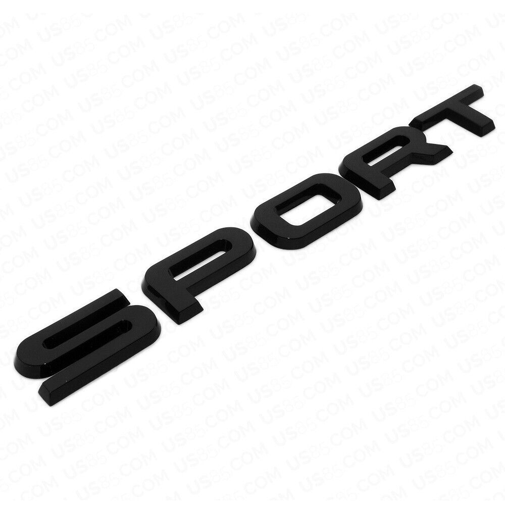 Gloss Black Sport Tailgate Emblem Badge Replaces Range Land Rover Fender Rear